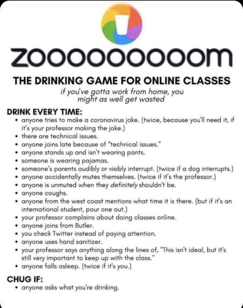 COVID-19 drinking game