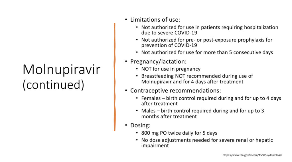 Molnupiravir continued