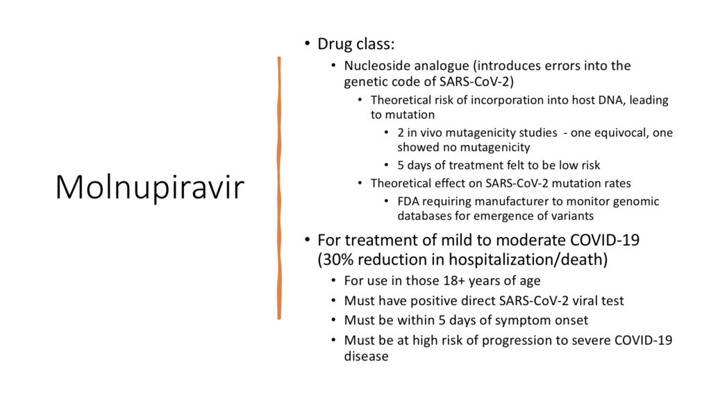 Molnupiravir antiviral against COVID